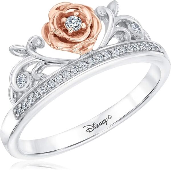 71xpQWgK4HL._AC_SY675_ Disney Enchanted Fine Jewelry Diamond Belle Princess Ring 1/10ctw
