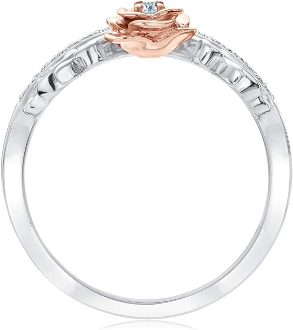 Disney Enchanted Fine Jewelry Diamond Belle Princess Ring 1/10ctw