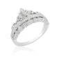Enchanted Disney 1/4 CT. T.W. Cubic Zirconia Diamond Princess Crown Ring in 925 Sterling Silver - Anniversary Ring