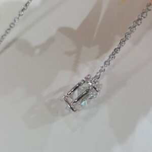 14k Gold Diamond Pendant, Solitaire Oval Diamond Necklace, 3 Ct Moissanite Diamond, Handmade Diamond Pendant, Wedding Necklace for Women