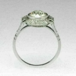 1930s Round Moissanite Vintage Ring, Vintage Art Deco Engagement Ring, Antique Victorian Edwardian Ring, Art Deco Wedding Anniversary Ring