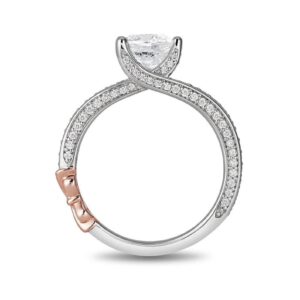 Enchanted Disney Snow White 1 CT Diamond Engagement Ring Antique Disney Bow Ring Extraordinary Anniversary Engagement Ring Handcrafted Ring - Image 3