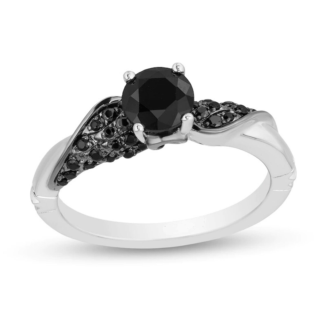 Enchanted Disney Villains Maleficent Black Diamond Engagement Ring Stunning Moissanite Ring Propose Ring Beautiful Modern Ring Luxury Ring