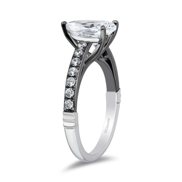 Enchanted Star Villains Maleficent 2.0CT. T.W. Pear Moissanite Diamond Engagement Ring