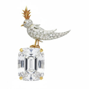 Schlumberger Bird On A Rock Yellow Cushion Cut Stone Brooch, 925 Sterling Silver Brooch, Bird Brooch with Yellow Stone Brooch, Unisex Brooch - Image 6