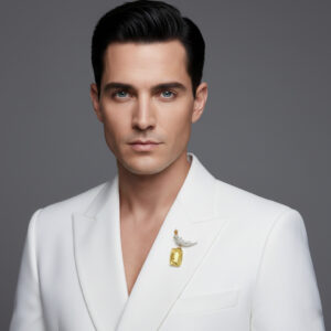 Schlumberger Bird On A Rock Blue Cushion Cut Stone Brooch, 925 Sterling Silver Brooch, Bird Brooch with Blue Stone Brooch, Unisex Brooch - Image 6