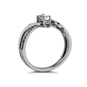 Enchanted Disney Fine Jewelry Marquise Cut Morganite Engagement Ring Dazzling Diamond Villain Maleficent Ring Antique Twist Ring Dainty Ring