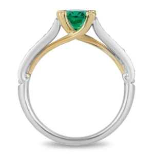 Enchanted Disney Stunning Oval Green Topaz & Diamond Star Engagement Ring in Sterling Silver Disney Tinker Bell Ring Diamond Stackable Ring