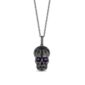 Enchanted Disney Villains Dr. Facilier Amethyst and Black Diamond Pendant Necklace in Sterling Silver Antique Skull Pendant Gothic Pendant
