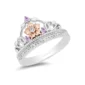 Disney Rapunzel Inspired Diamond Ring in 14K Rose Gold over Sterling Silver 1.10CTTW Enchanted Disney Fine Jewelry