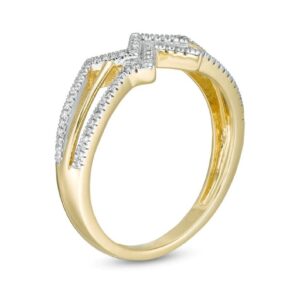 Wonder Woman Collection 1/8 CT White Round Simulated Diamond Ring 925 Sterling Silver With 14K Yellow Gold Finish Christmas Ring