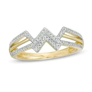 Wonder Woman Collection 1/8 CT White Round Simulated Diamond Ring 925 Sterling Silver With 14K Yellow Gold Finish Christmas Ring