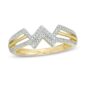 Wonder Woman Collection 1/8 CT White Round Simulated Diamond Ring 925 Sterling Silver With 14K Yellow Gold Finish Christmas Ring