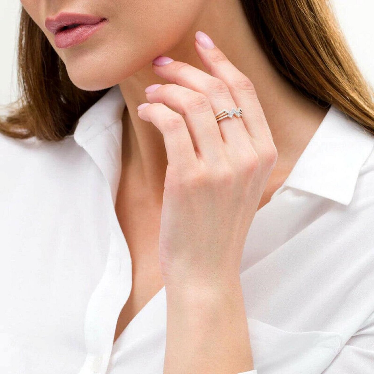 Wonder Woman Collection 1/8 CT White Round Simulated Diamond Ring 925 Sterling Silver With 14K Yellow Gold Finish Christmas Ring