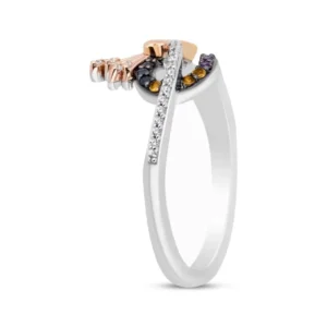 Enchanted Disney Treasures Up "Kevin" Multi-Gemstone Ring in 14K Two-Tone Gold & Sterling Silver Channel Ring Bezel Set Maleficent Ring Love - Image 4