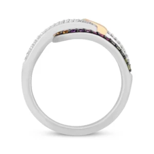 Enchanted Disney Treasures Up "Kevin" Multi-Gemstone Ring in 14K Two-Tone Gold & Sterling Silver Channel Ring Bezel Set Maleficent Ring Love - Image 3