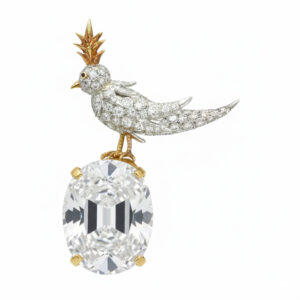 Bird On A Rock, Oval Cut Stone Schlumberger Brooch, 925 Sterling Silver Brooch, Bird Brooch with Green Stone Brooch, Unisex Brooch - Image 8