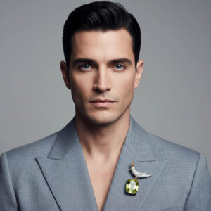 Schlumberger Bird On A Rock Peridot Cushion Cut Stone Brooch, 925 Sterling Silver Brooch, Bird Brooch with Peridot Stone Brooch, Unisex Brooch - Image 2