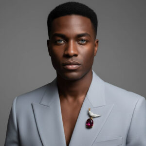 Bird On A Rock, Ruby Oval Cut Stone Schlumberger Brooch, 925 Sterling Silver Brooch, Bird Brooch with Ruby Stone Brooch, Unisex Brooch - Image 2