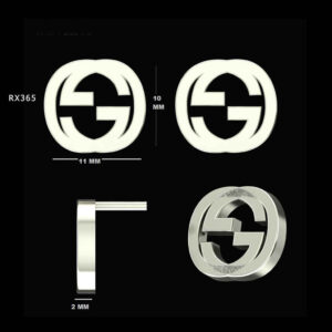 GG Interlocking Sterling Silver Stud Earrings - Image 2