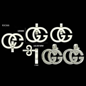 GG Tissue Stud Earrings in Yellow Gold over 925 sterling silver - Image 2