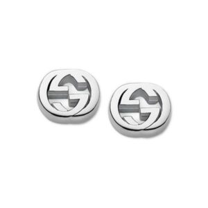 GG Interlocking Sterling Silver Stud Earrings - Image 1