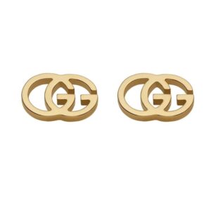 GG Tissue Stud Earrings in Yellow Gold over 925 sterling silver - Image 1