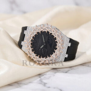 Fully IcedOut Moissanite Watch Silver With Moissanite Bezal /Luxury Watches /Diamond Watches - Image 1