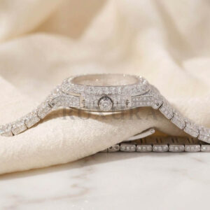 Iced Out Moissanite Watch VVS1 Diamond Look Automatic Full Pave Dial AP Style Luxury Hip Hop Mens Watch - Image 2